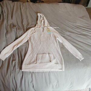 Women's Cream Knit Hoodie